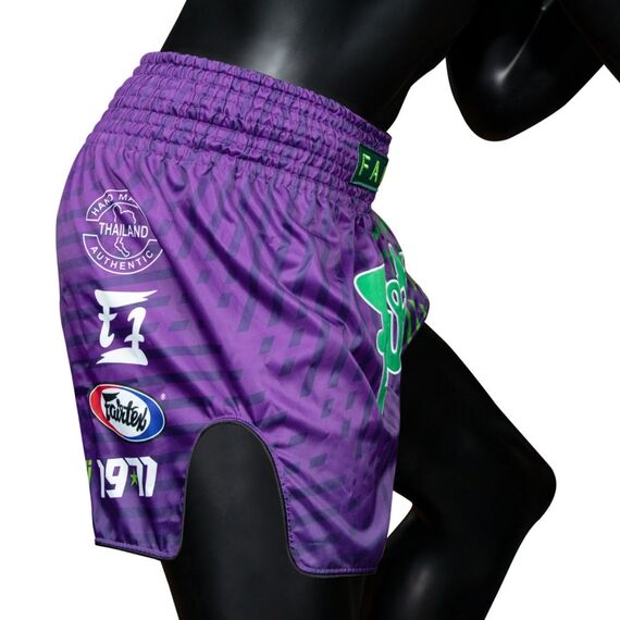 Short de Muay Thai Fairtex Racer, Taille: S, Couleur: Violet, 5 image