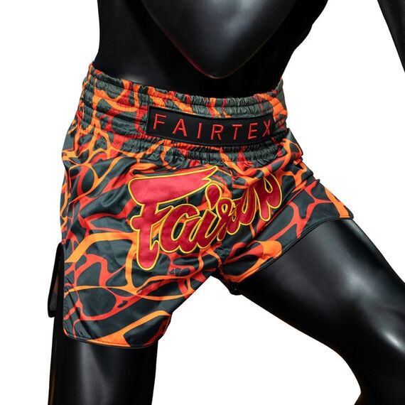 Muay Thai Shorts Fairtex Magma, Bekleidungsgrösse: XL, Farbe: Rot, 4 image
