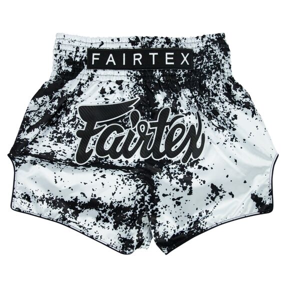 Muay Thai Shorts Fairtex Grunge, Bekleidungsgrösse: 2XL, Farbe: Weiss