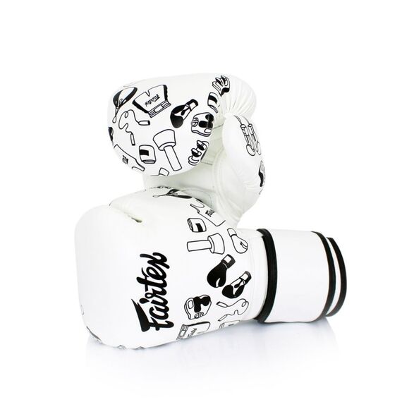 Boxing gloves Fairtex BGV14 Street Art - Graffity 1970, Colour: Weiss, OZ: 14oz, 2 image