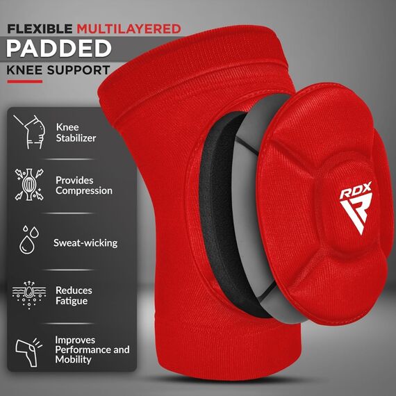 Knee Pads MMA, Size: L, Colour: Rot, 4 image