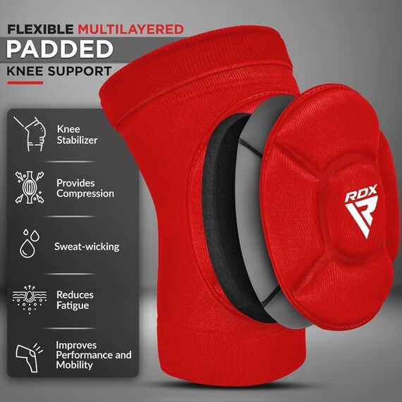 Knee Pads MMA, Size: S, Colour: Rot, 4 image