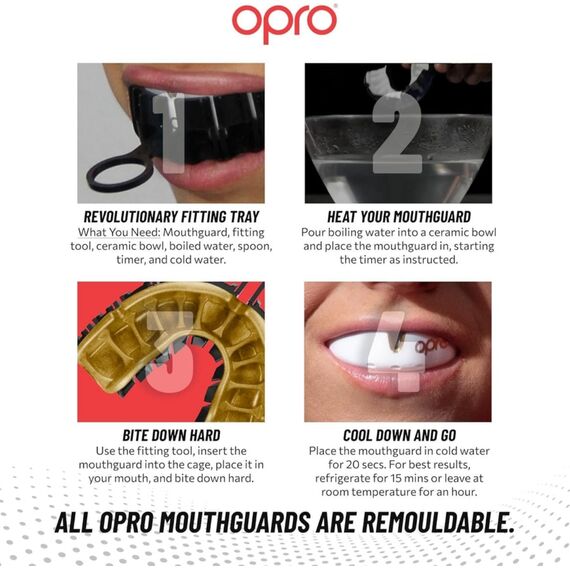 OPRO Self-Fit  Gold Braces, Size: One Size, Colour: Rot, 4 image