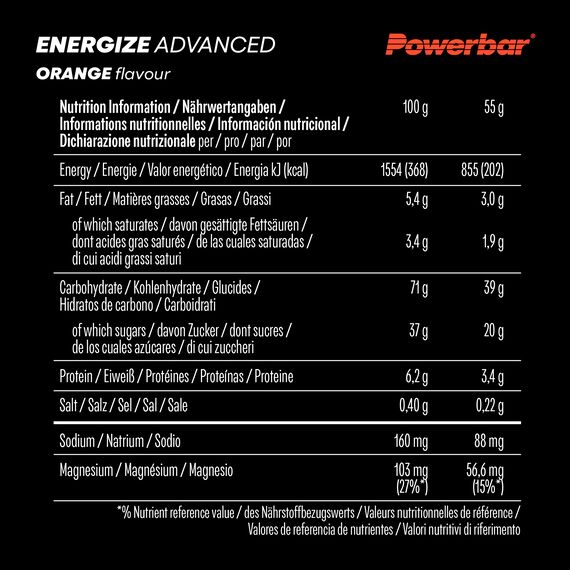 Energize Advanced 55g Powerbar (lot de 15) | Orange, 5 image
