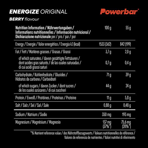 Energize Original 55g Powerbar (lot de 15) | Fruits rouges, 2 image