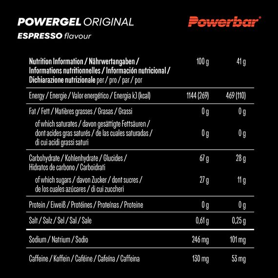 PowerGel Original 41g Powerbar (pack of 24) | Coffee, 4 image