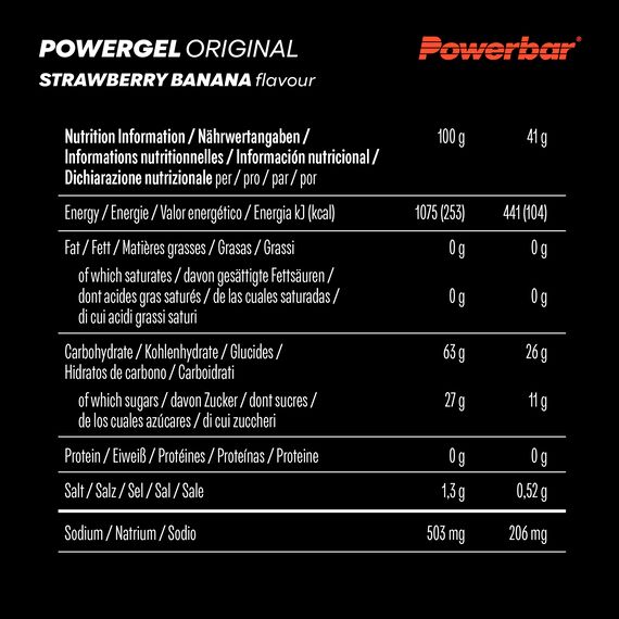 PowerGel Original 41g Powerbar (pack of 24) | Strawberry Banana, 3 image