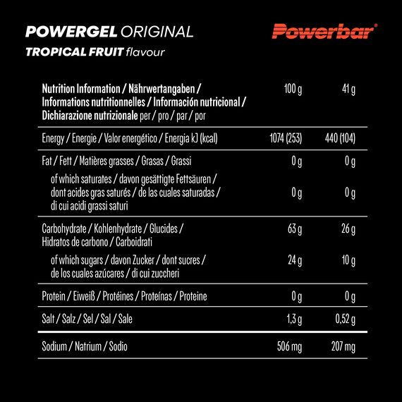 PowerGel Original 41g Powerbar (pack of 24) | Tropical, 4 image