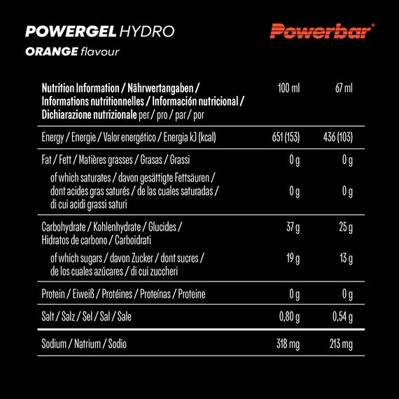PowerGel Hydro 67ml Powerbar (set of 24) | Orange, 4 image
