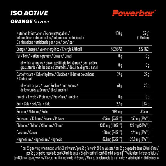 Isoactive 600g PowerBar | Orange, 2 image