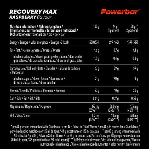 Recovery Max 1144g PowerBar | Framboise, 3 image