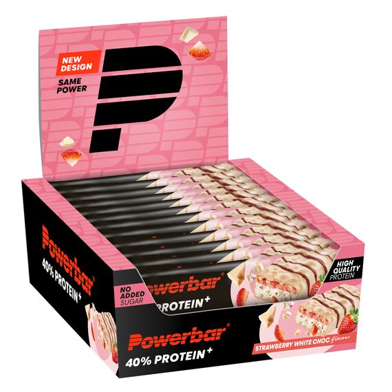 40% Crisp protein bar 40g PowerBar (pack of 12) | Strawberry White Chocolate, 2 image