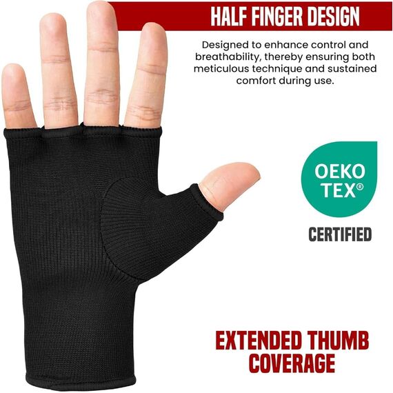 RDX Inner Gloves, Size: L, Colour: Schwarz, 5 image