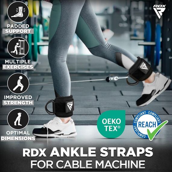 Ankle strap for cable machine (1 piece), Size: One Size, Colour: Green, 3 image