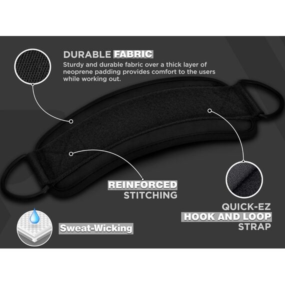 Sangle de cheville pour machine à câble (1 pièce), Taille: Taille unique, Couleur: Noir, 5 image