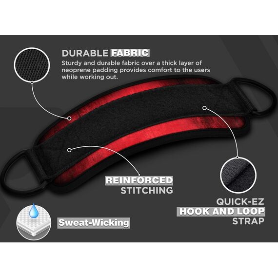 Ankle strap for cable machine (1 piece), Size: One Size, Colour: Rot, 4 image