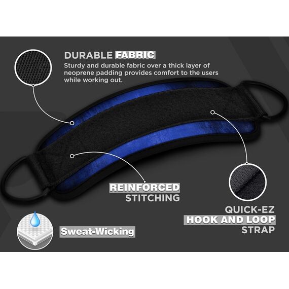 Sangle de cheville pour machine à câble (1 pièce), Taille: Taille unique, Couleur: Bleu, 5 image