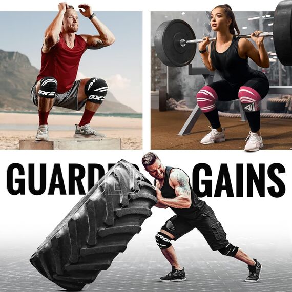 Gym Knee Wraps K1, Size: One Size, Colour: Khaki, 5 image