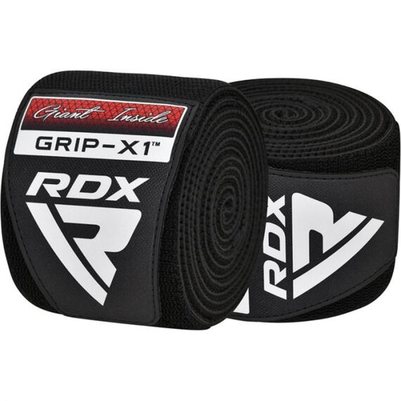 Gym Knee Wraps K1, Size: One Size, Colour: Schwarz, 4 image