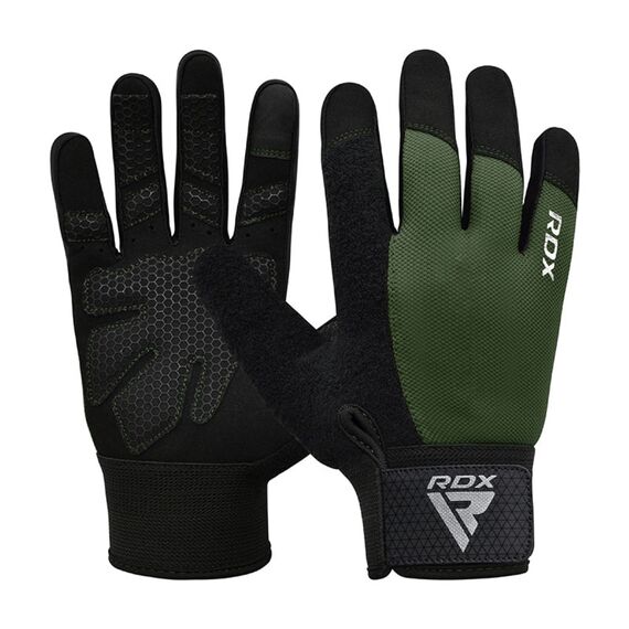 Gym Gloves W1 – Full Finger, Size: XL, Colour: Green
