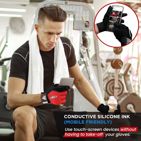 Gym Gloves W1 – Full Finger, Size: XL, Colour: Green, 5 image