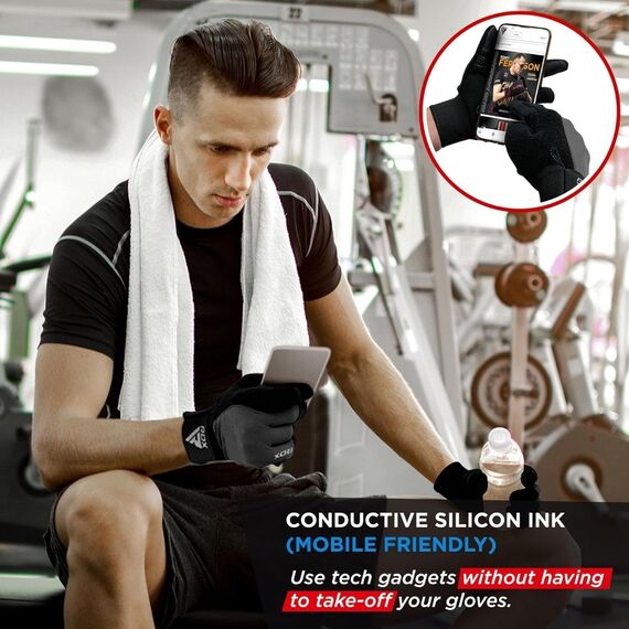 Gants de musculation W1 – Gants entiers, Taille: S, Couleur: Noir, 5 image