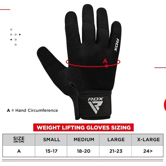 Gants de musculation W1 – Gants entiers, Taille: S, Couleur: Noir, 6 image