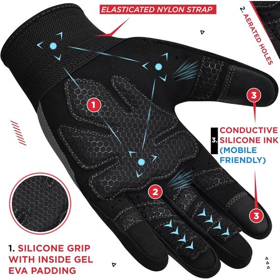 Gants de musculation W1 – Gants entiers, Taille: L, Couleur: Violet, 2 image