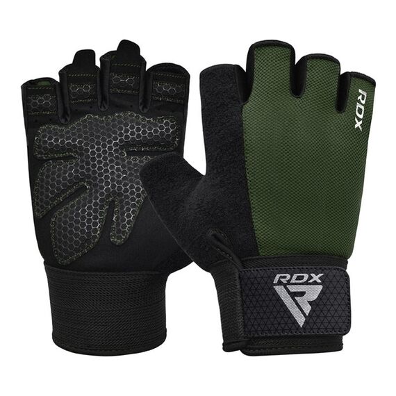 Fitness-Handschuhe W1 – Halbfinger, Bekleidungsgrösse: M, Farbe: Grün