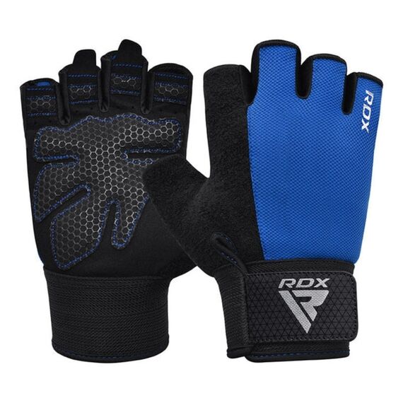 Fitness-Handschuhe W1 – Halbfinger, Bekleidungsgrösse: S, Farbe: Blau