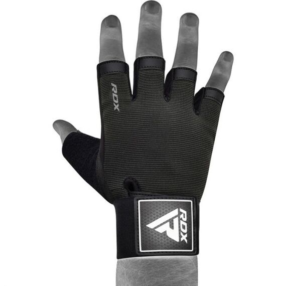 RDX T2 – Half-Finger Gym Gloves for Grip & Comfort, Size: XL, Colour: Schwarz