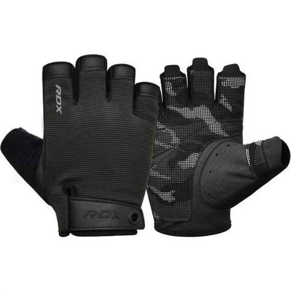 RDX T2 – Half-Finger Gym Gloves for Grip & Comfort, Size: XL, Colour: Schwarz, 3 image