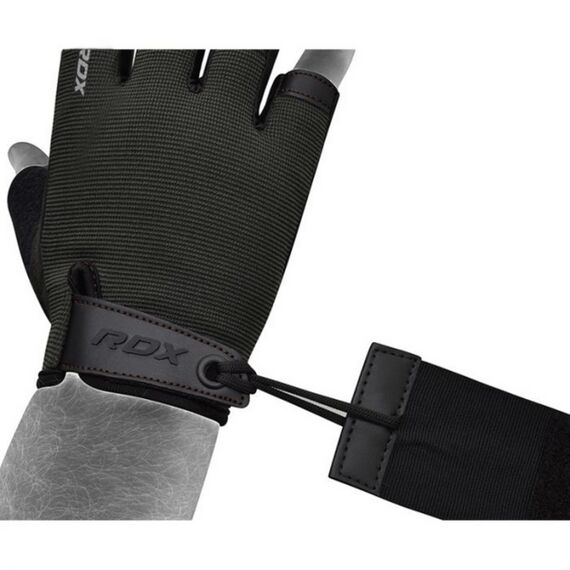 RDX T2 – Halbfinger-Handschuhe, Grip & Komfort im Gym, Bekleidungsgrösse: L, Farbe: Braun, 3 image