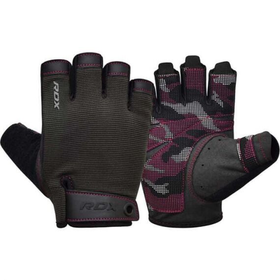 RDX T2 – Half-Finger Gym Gloves for Grip & Comfort, Size: S, Colour: Rosa, 3 image