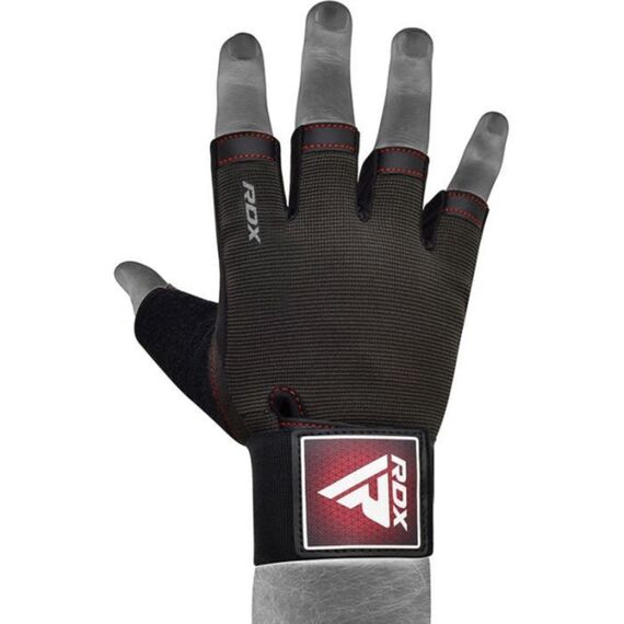RDX T2 – Halbfinger-Handschuhe, Grip & Komfort im Gym, Bekleidungsgrösse: XL, Farbe: Rot