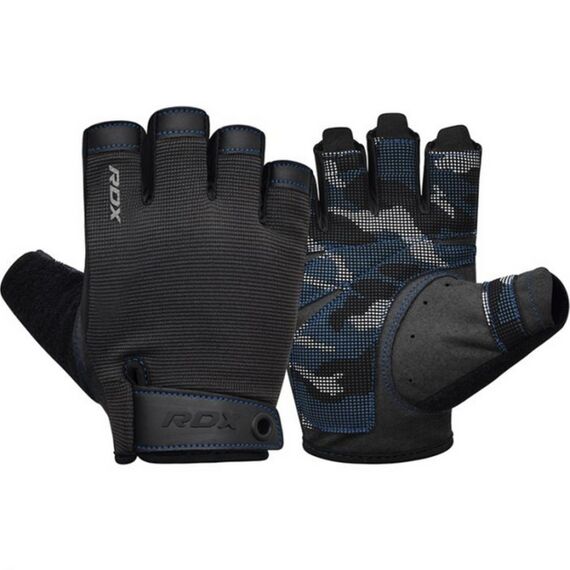 RDX T2 – Halbfinger-Handschuhe, Grip & Komfort im Gym, Bekleidungsgrösse: S, Farbe: Blau, 4 image