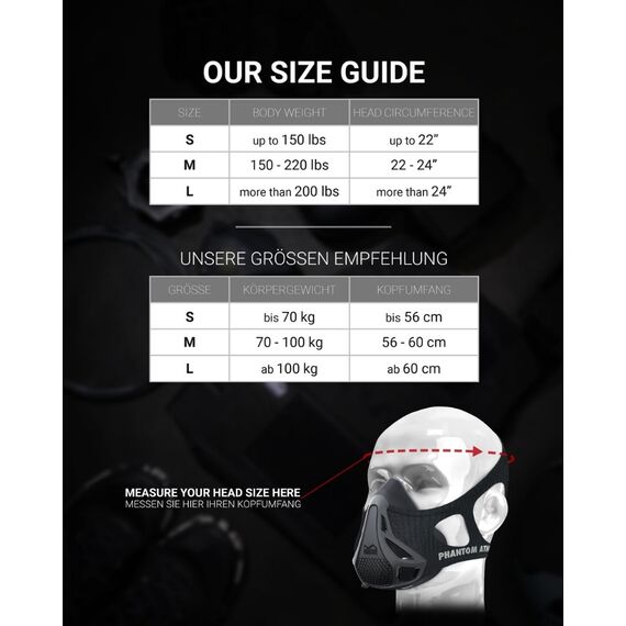 Phantom Training Mask - Large, Size: L, Colour: Schwarz, 7 image