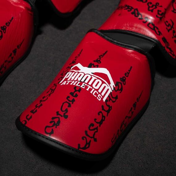 Shinguards Muay Thai, Size: S/M, Colour: Rot, 3 image