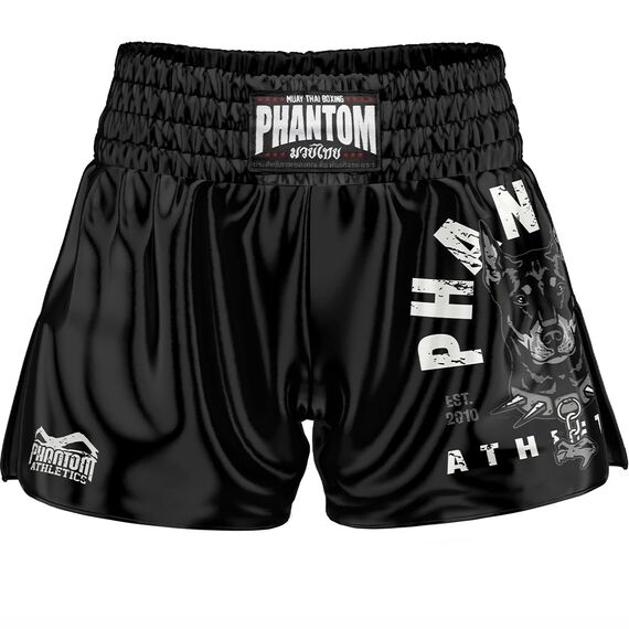 Muay Thai Shorts Dobermann, Size: XL, Colour: Schwarz