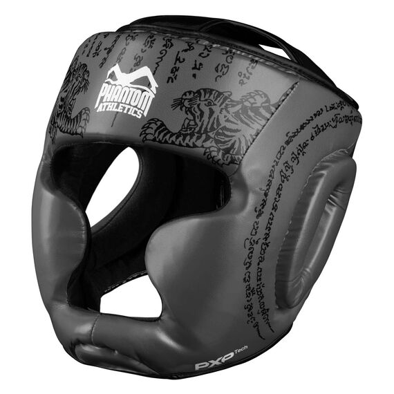 Casque de protection Muay Thai, Taille: Taille unique, Couleur: Gris