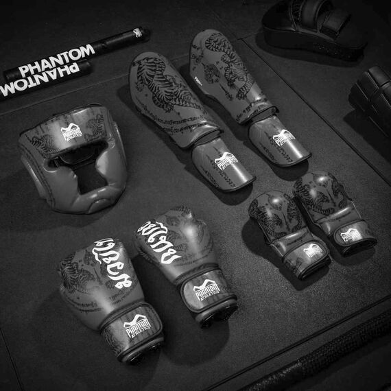 Casque de protection Muay Thai, Taille: Taille unique, Couleur: Gris, 10 image