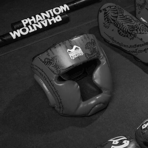 Casque de protection Muay Thai, Taille: Taille unique, Couleur: Gris, 11 image