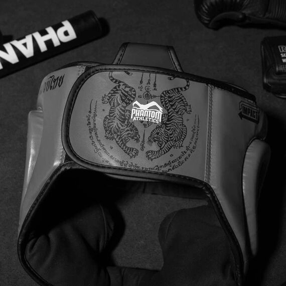 Casque de protection Muay Thai, Taille: Taille unique, Couleur: Gris, 5 image