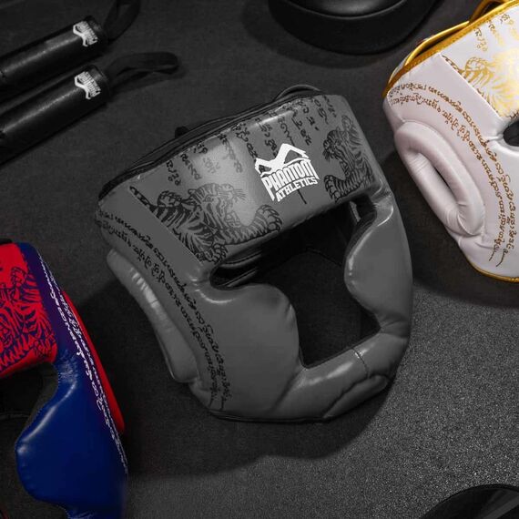 Casque de protection Muay Thai, Taille: Taille unique, Couleur: Gris, 9 image