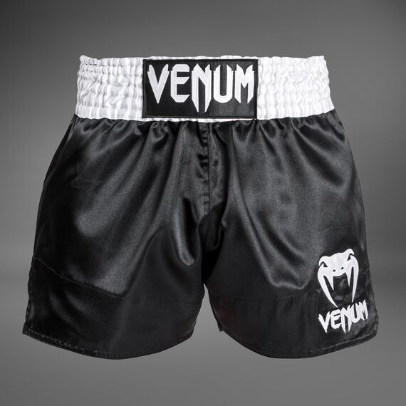 Venum Classic – Muay Thai Shorts, Bekleidungsgrösse: L, Farbe: Schwarz