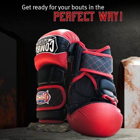 Combat Sports Max Strike MMA Training Gloves, Size: L, Colour: Rot, 4 image