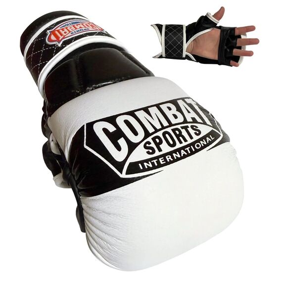 Combat Sports Max Strike – MMA-Trainingshandschuhe, Bekleidungsgrösse: L, Farbe: Weiss