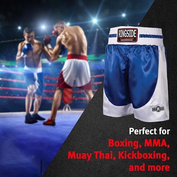 Ringside Pro Boxing Trunks, Size: S, Colour: Blue, 4 image