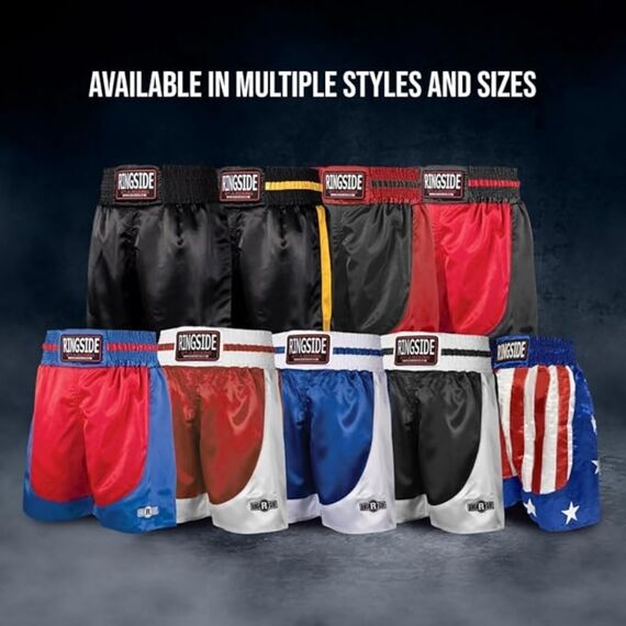 Shorts de boxe Pro Ringside, Taille: S, Couleur: Noir, 3 image