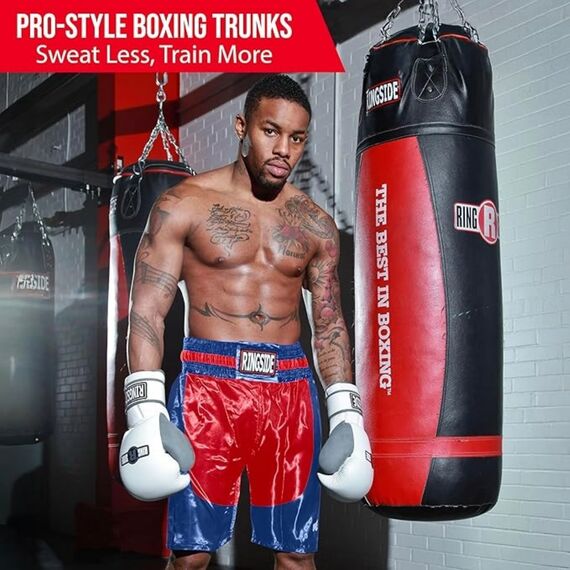 Shorts de boxe Pro Ringside, Taille: L, Couleur: Rouge, 2 image